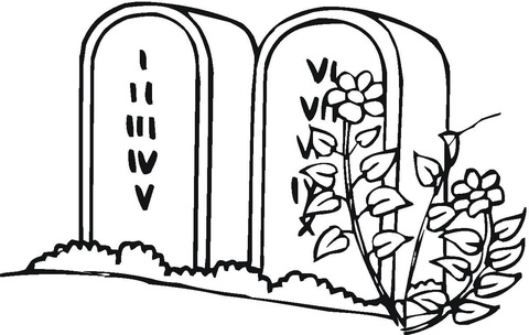 Stone Tablets Coloring Page